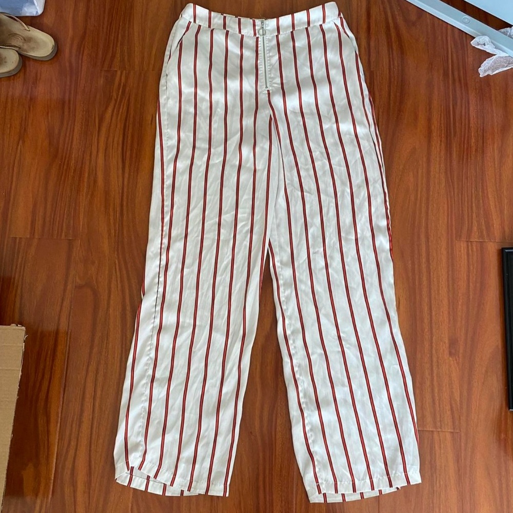 Wide Leg Silk Pants
